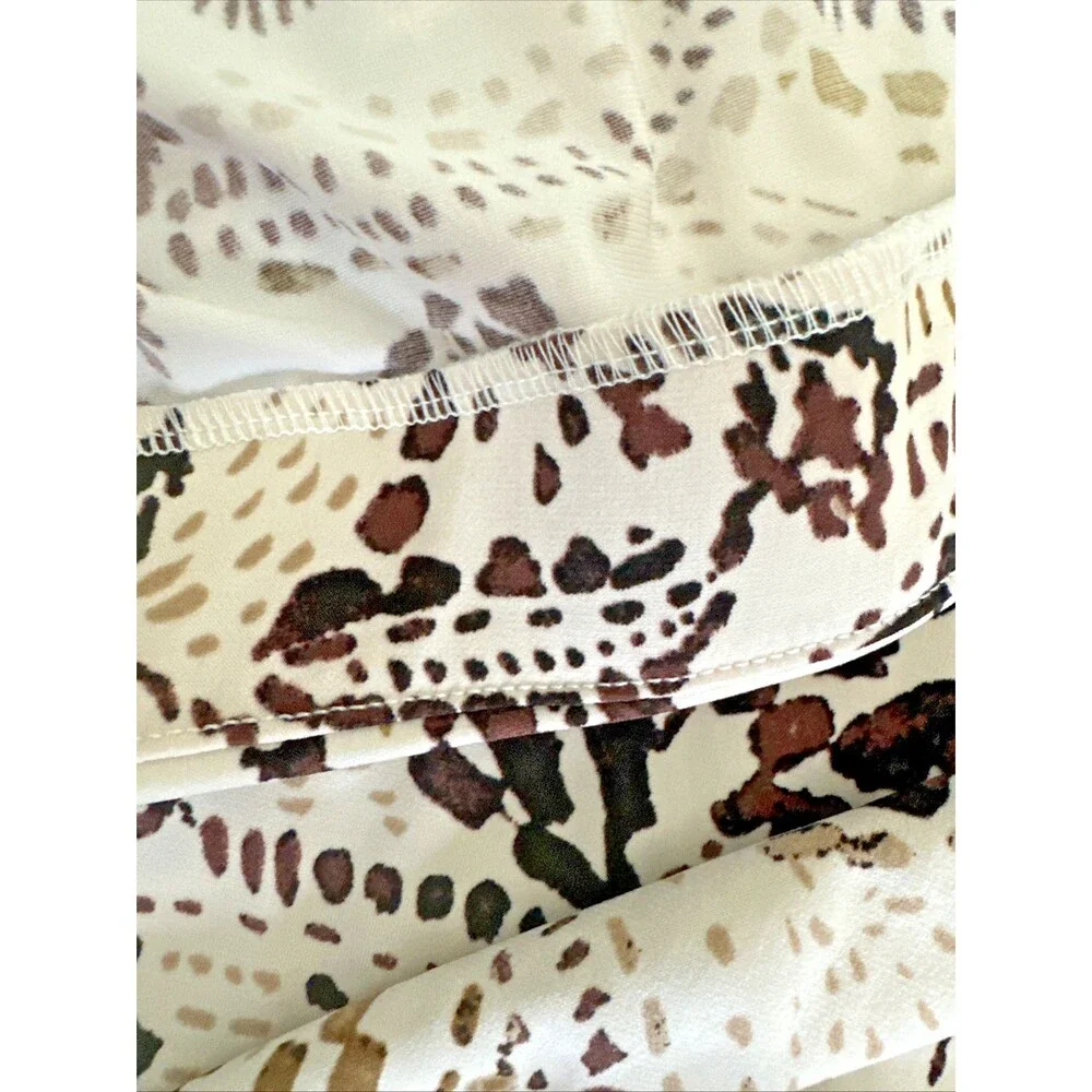 Vince Camuto Women's Floral-Print Pull-On Maxi Skirt Cream Brown Size S - Picture 6 of 6